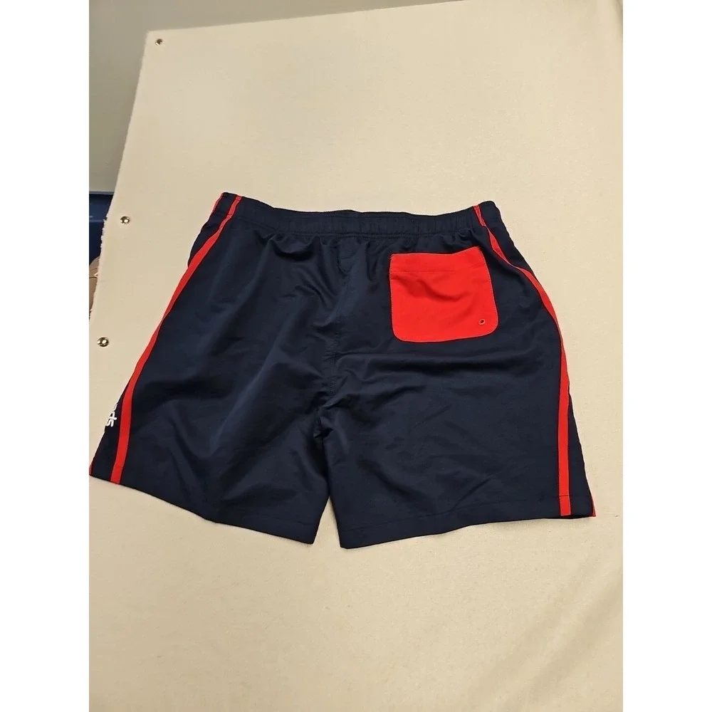 Speedo Men's XXL Lined Swim‎ Shorts-Trunks Navy- Red Polyester